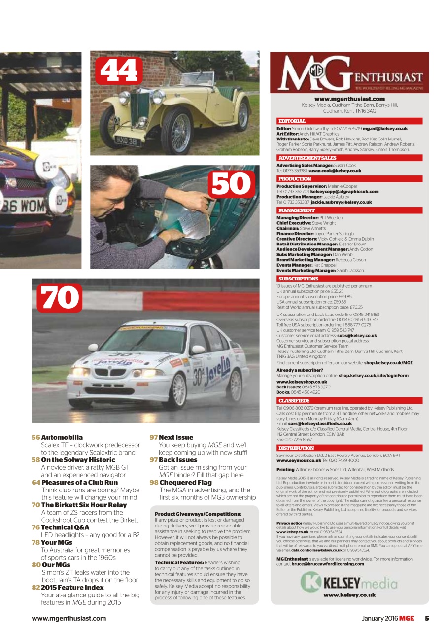 MG Enthusiast Preview Pages