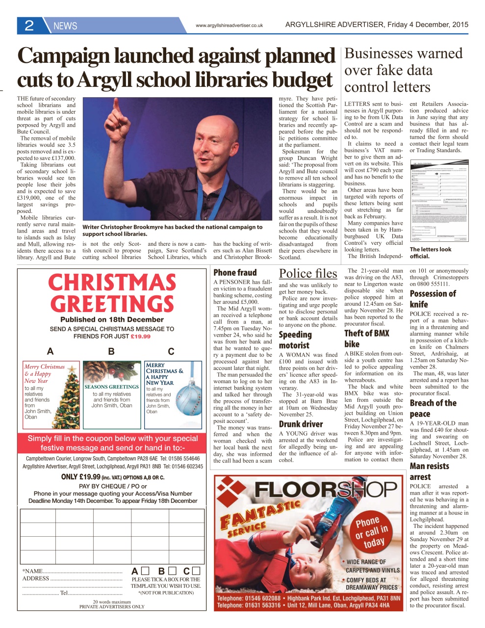 Argyllshire Advertiser Preview Pages