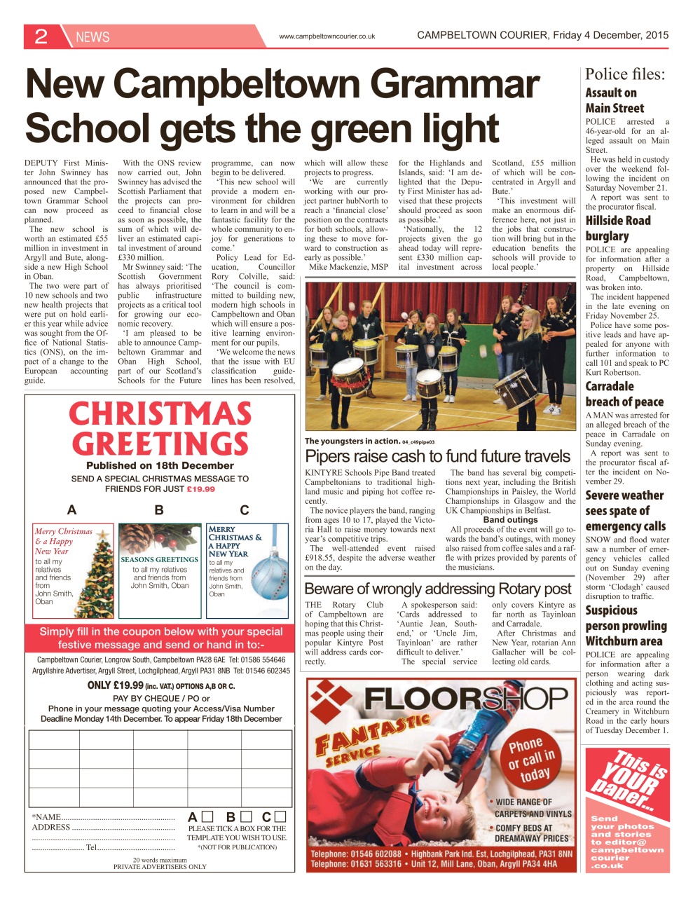Campbeltown Courier Preview Pages