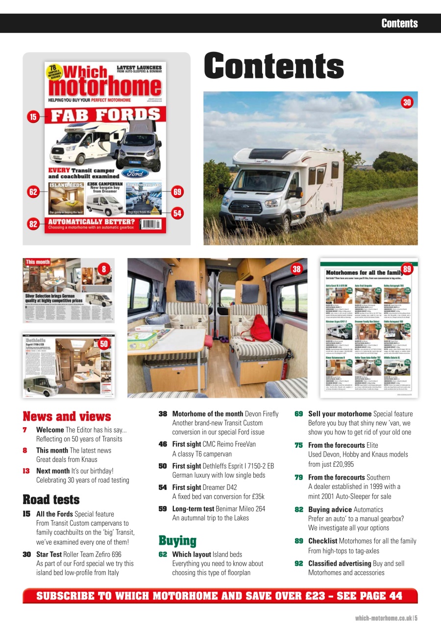 What Motorhome magazine Preview Pages