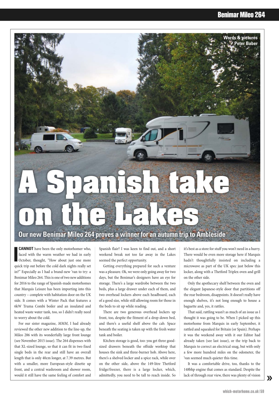 What Motorhome magazine Preview Pages
