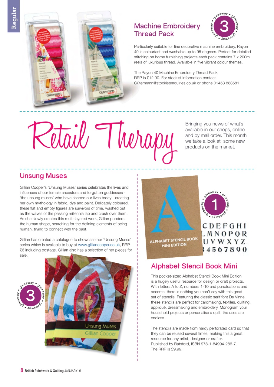 Patchwork and Quilting Preview Pages