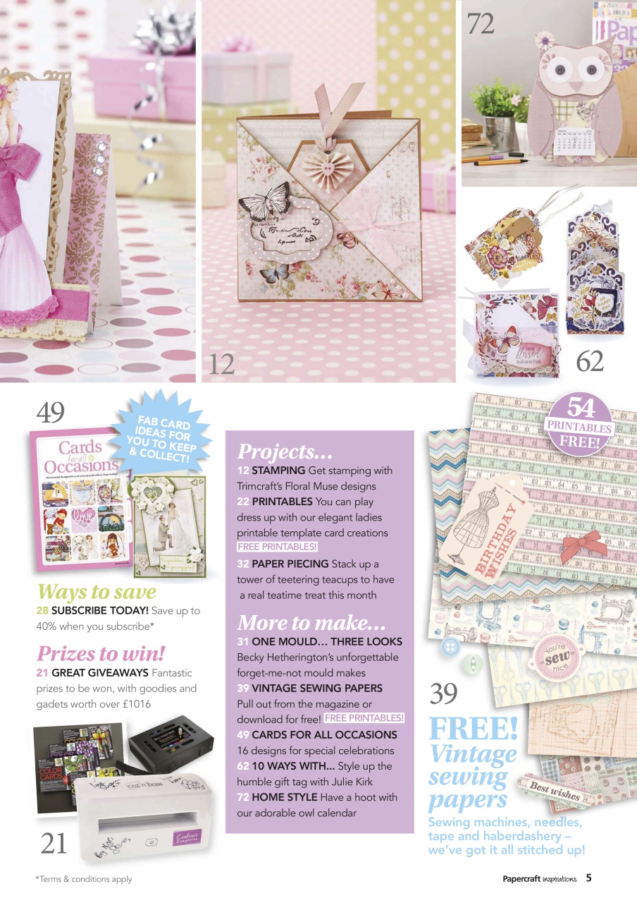 Papercraft Inspirations Preview Pages