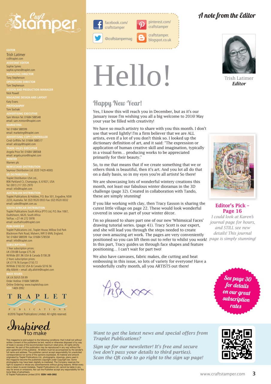 Craft Stamper Preview Pages