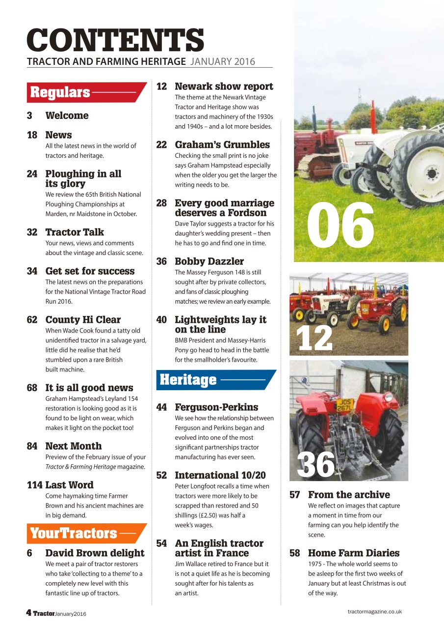 Tractor & Farming Heritage Magazine Preview Pages