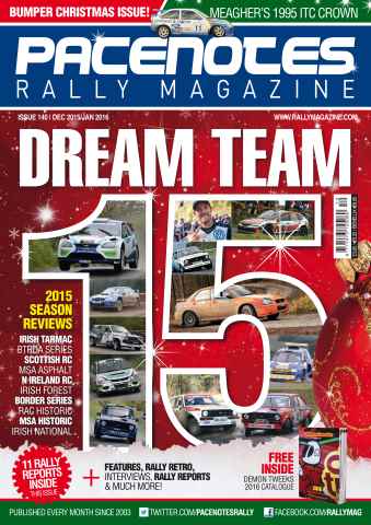 Pacenotes Rally magazine issue Issue 140 - Dec 2015 / Jan 2016