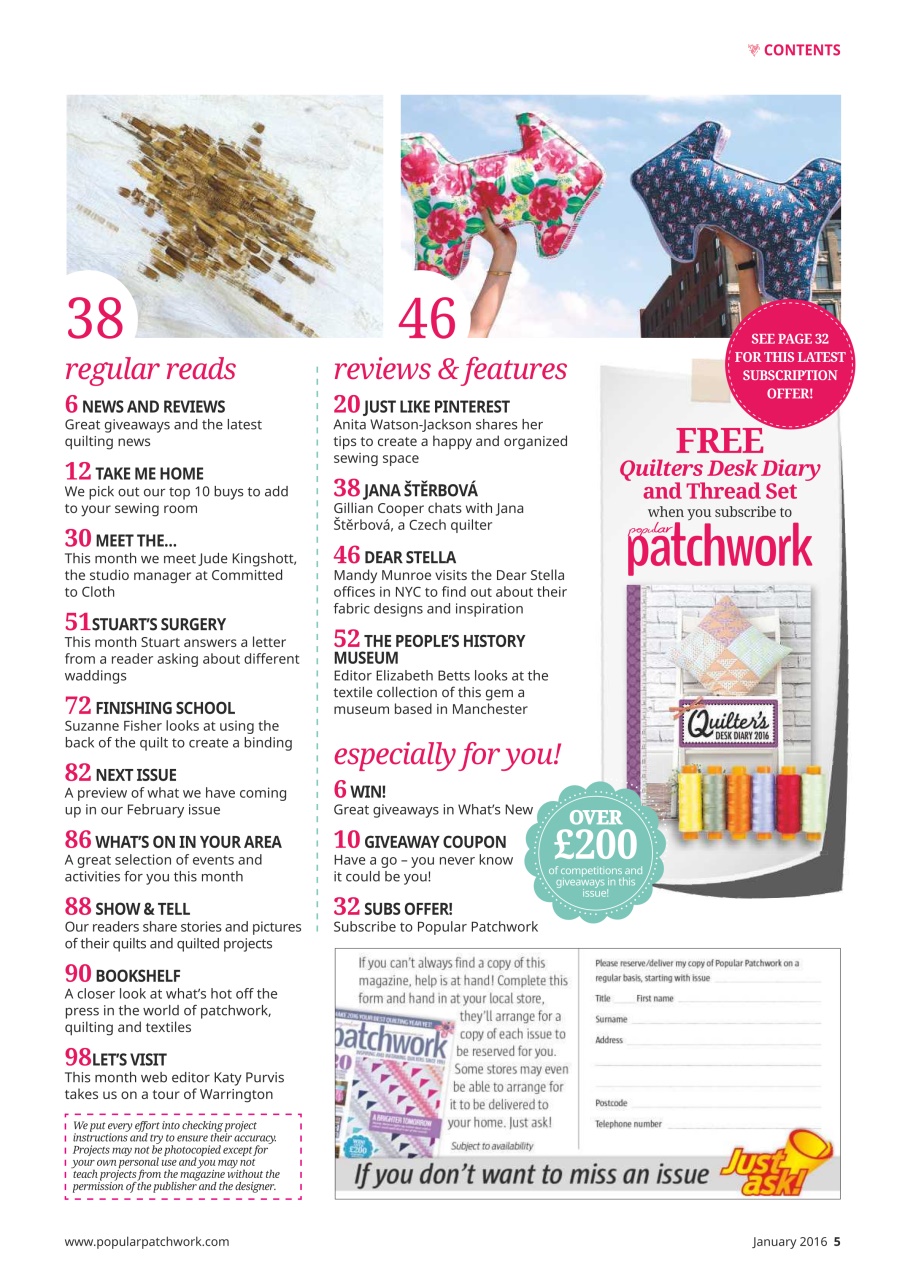 Popular Patchwork Magazine Preview Pages