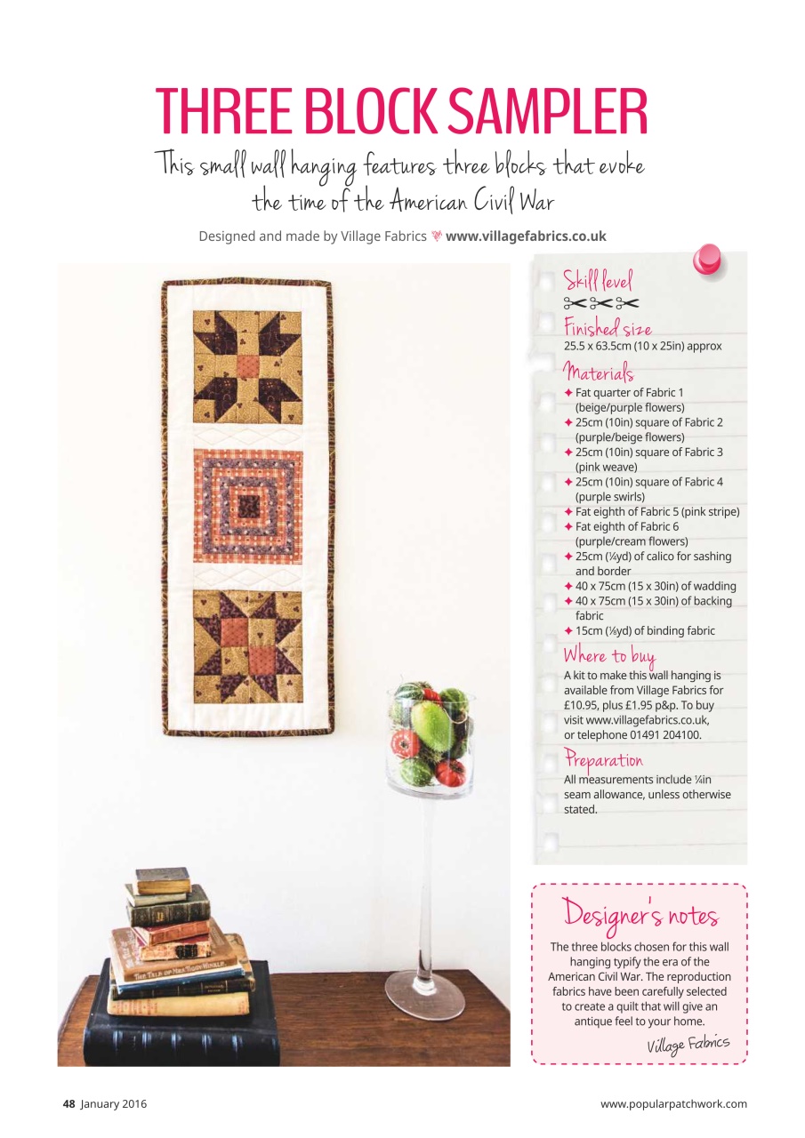 Popular Patchwork Magazine Preview Pages