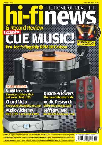 Hi-Fi News issue January 2016