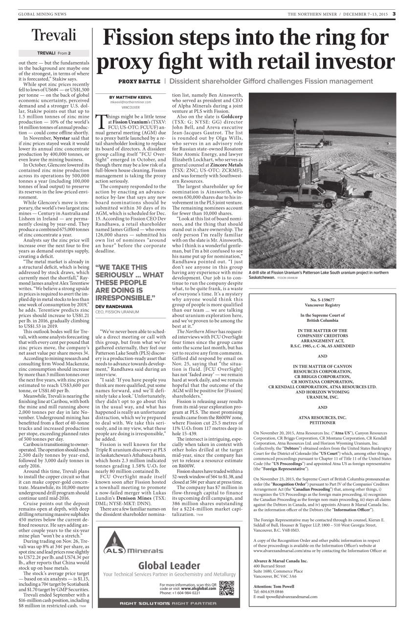 The Northern Miner Preview Pages