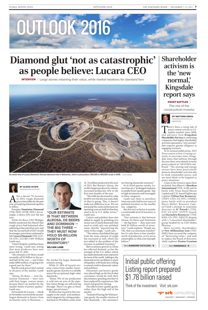The Northern Miner Preview Pages