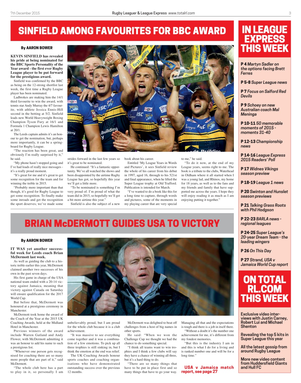 League Express Preview Pages