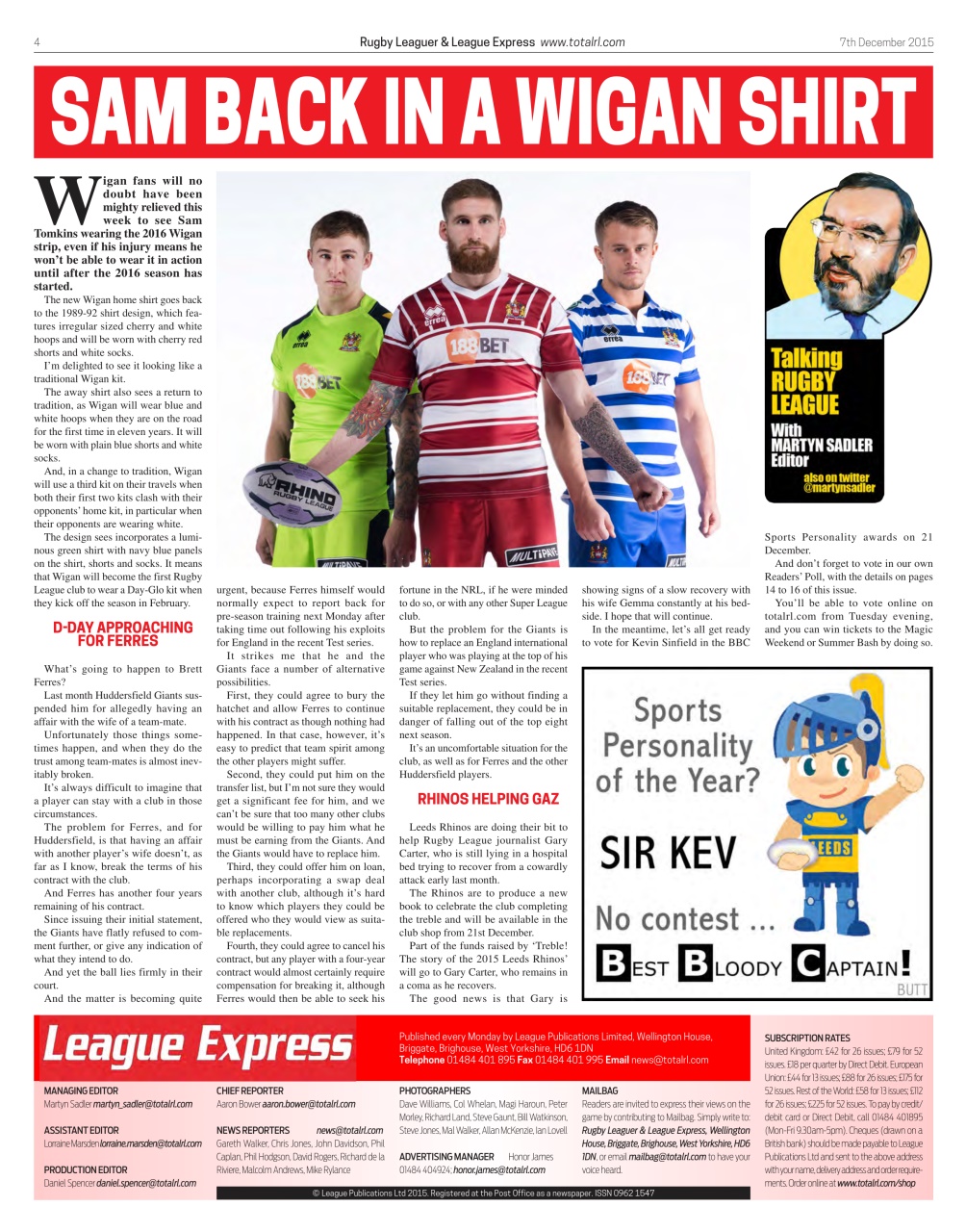 League Express Preview Pages