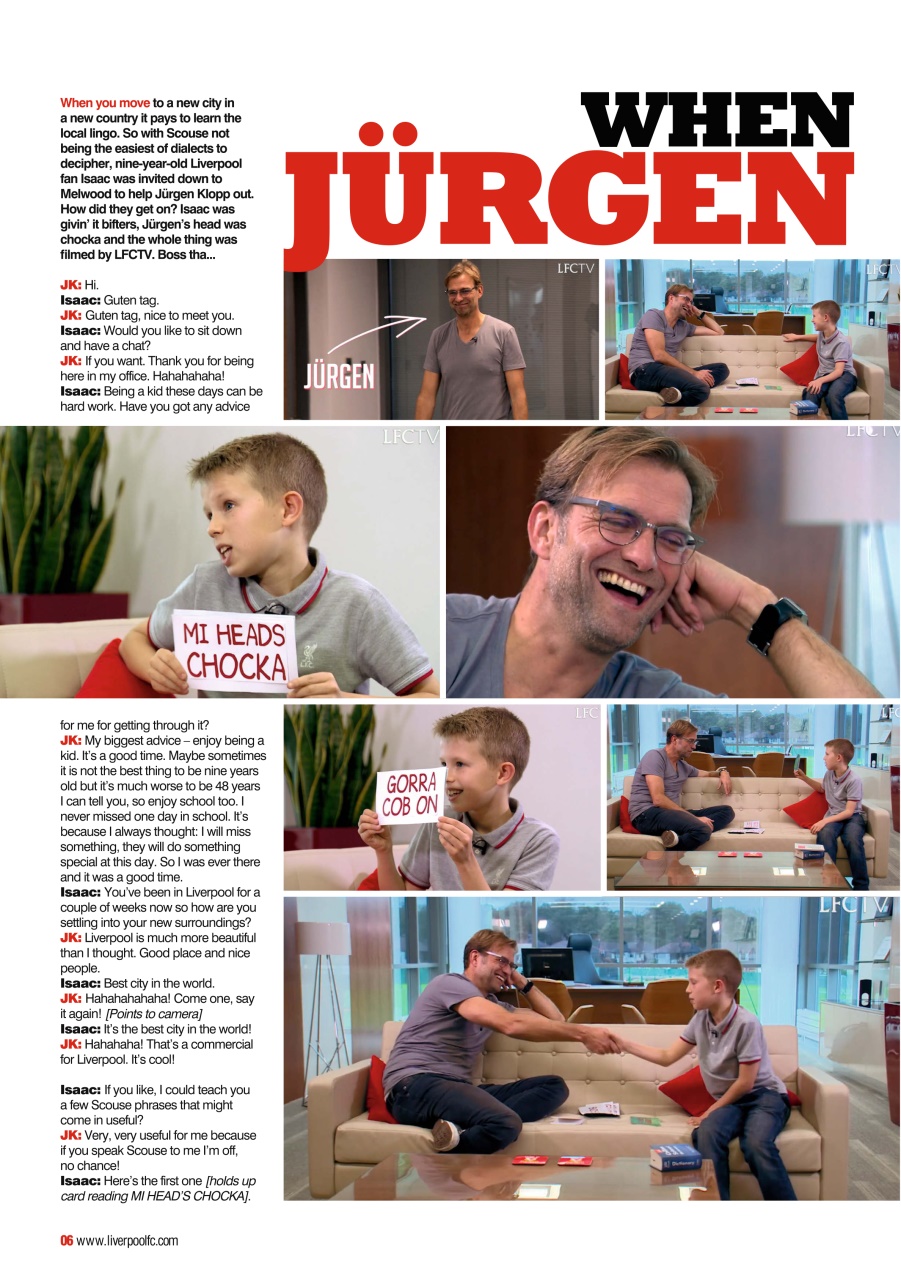 Liverpool FC Magazine Preview Pages