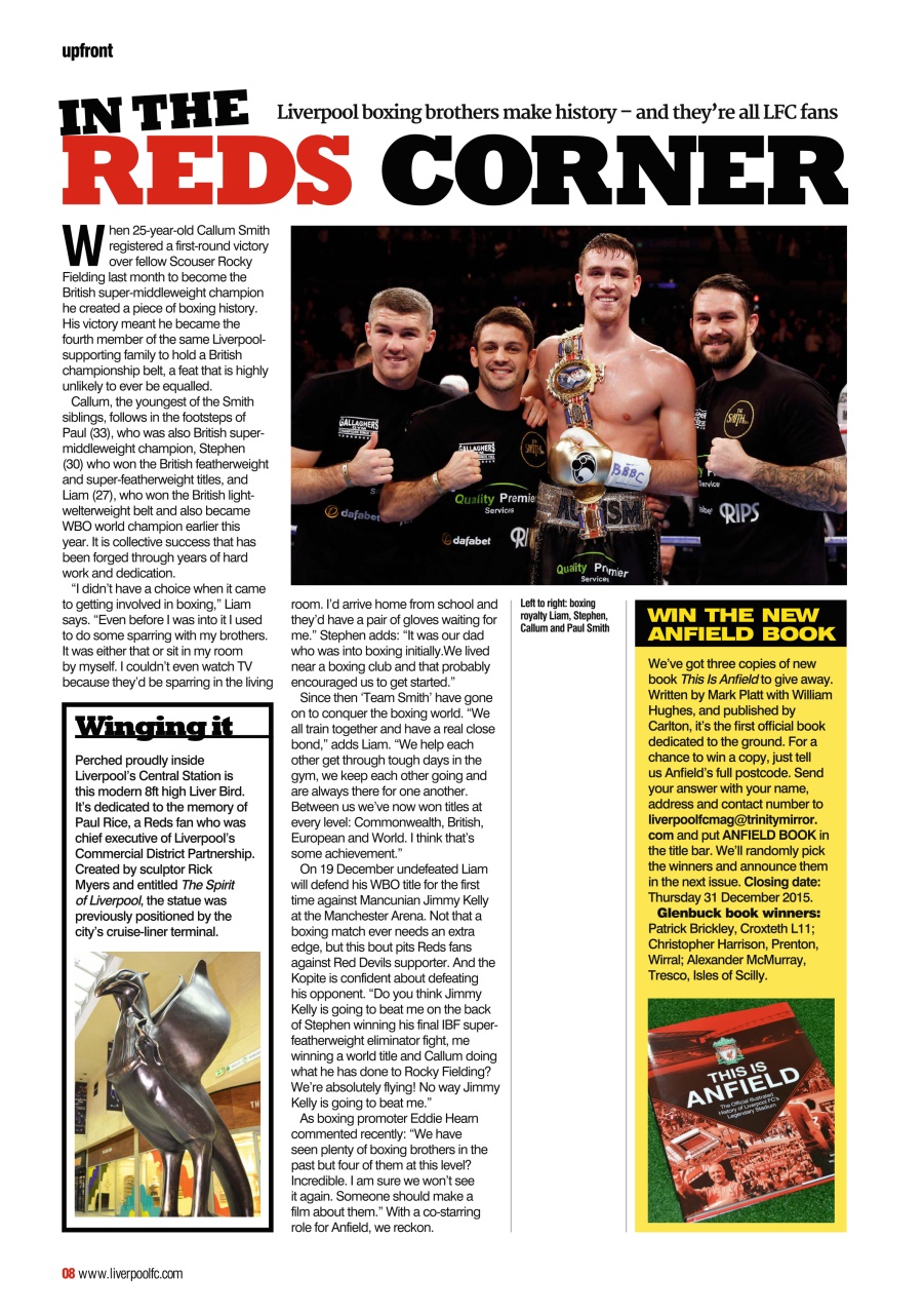 Liverpool FC Magazine Preview Pages