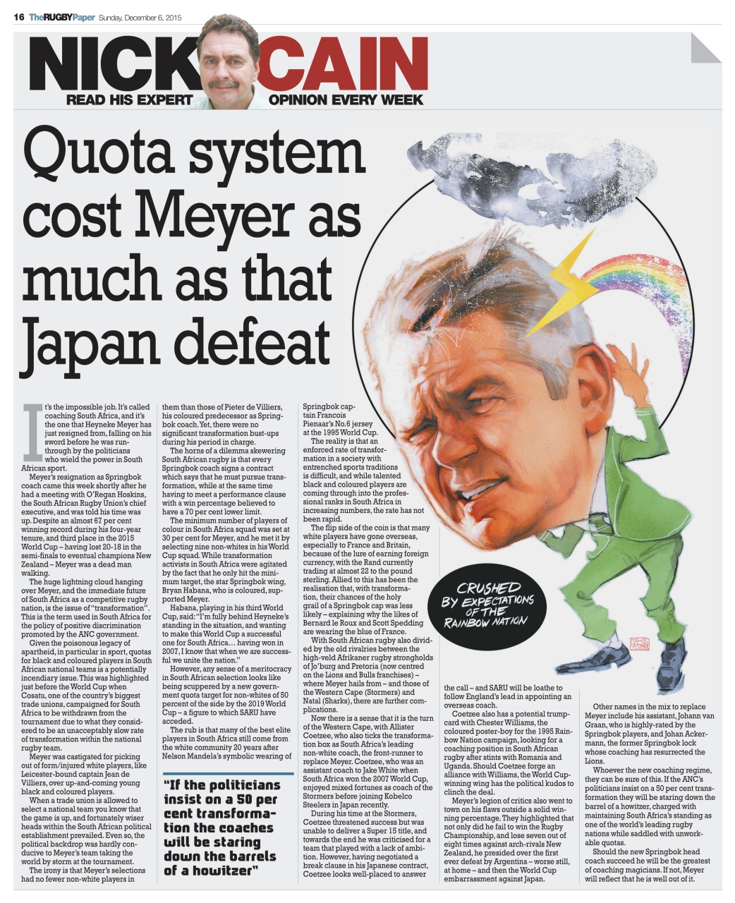The Rugby Paper Preview Pages
