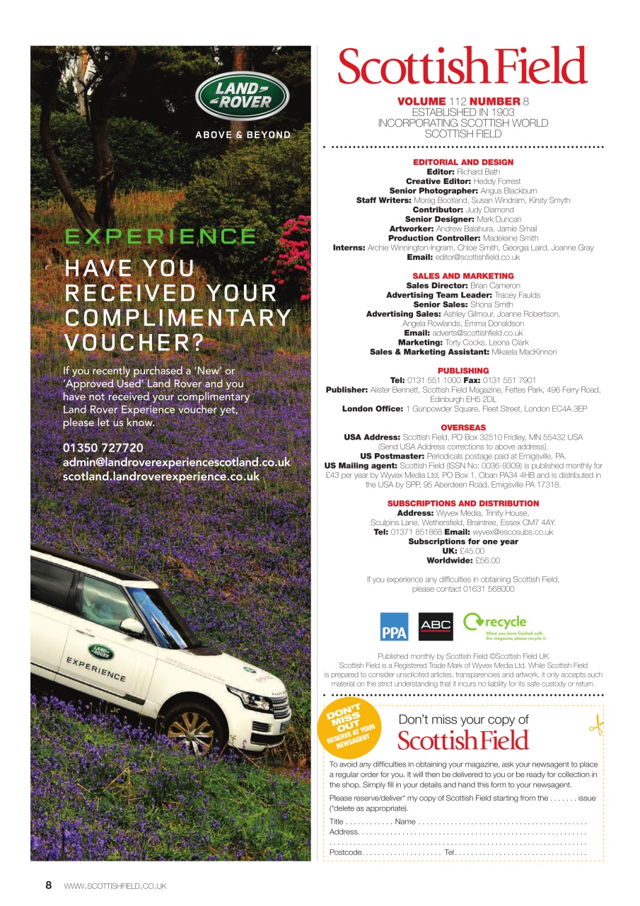 Scottish Field Preview Pages