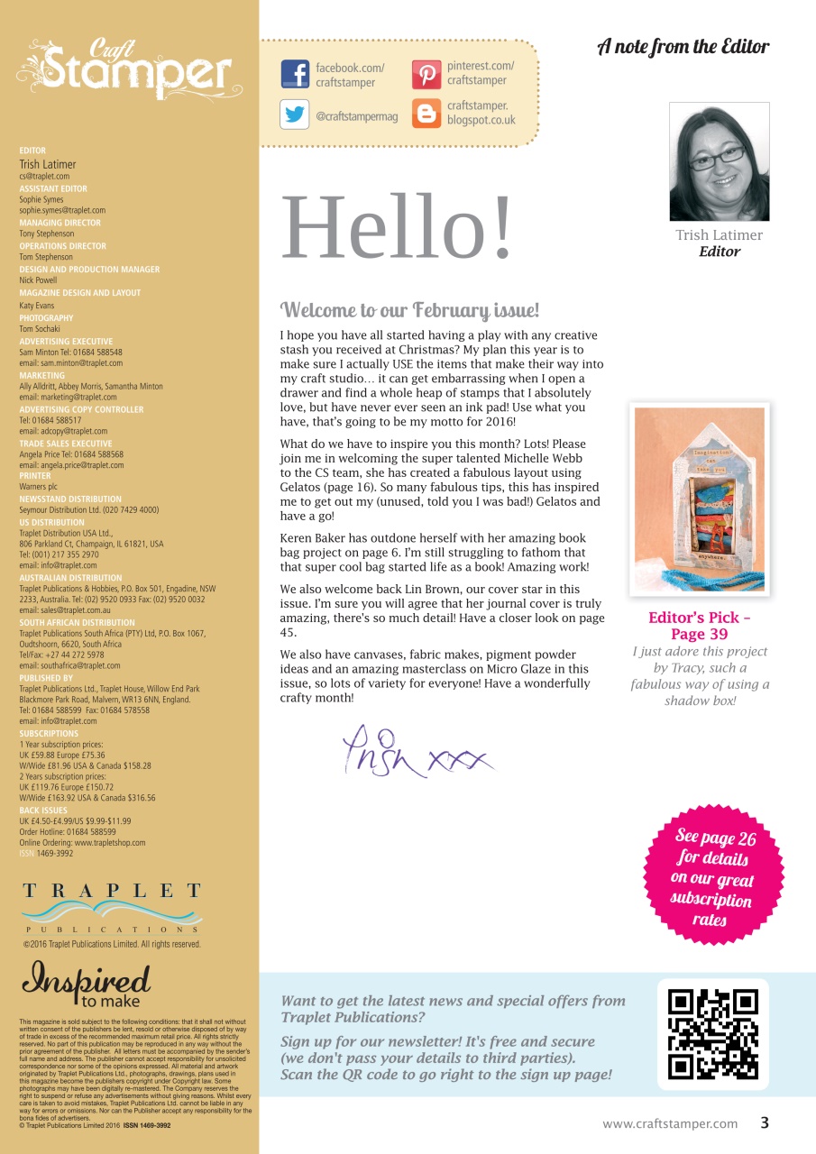 Craft Stamper Preview Pages