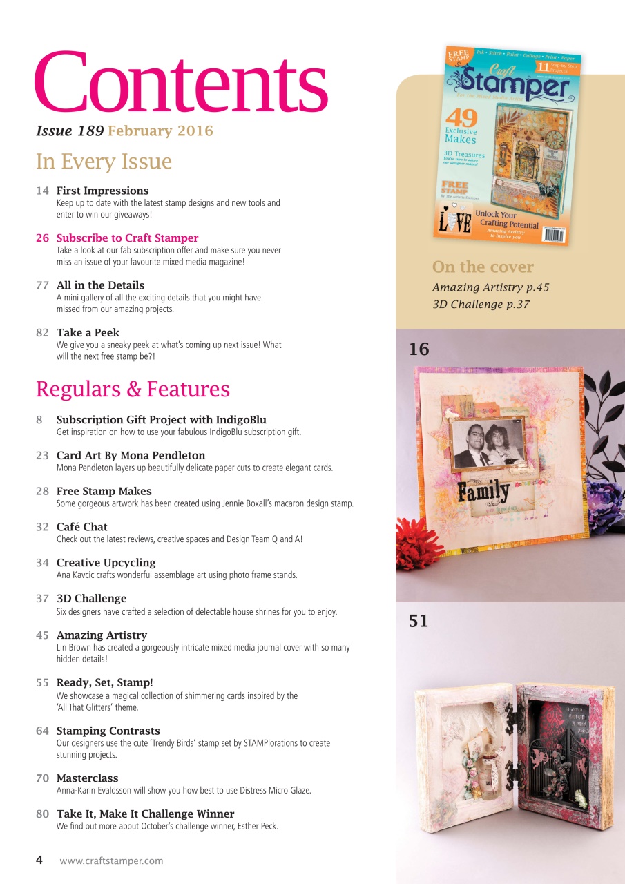 Craft Stamper Preview Pages