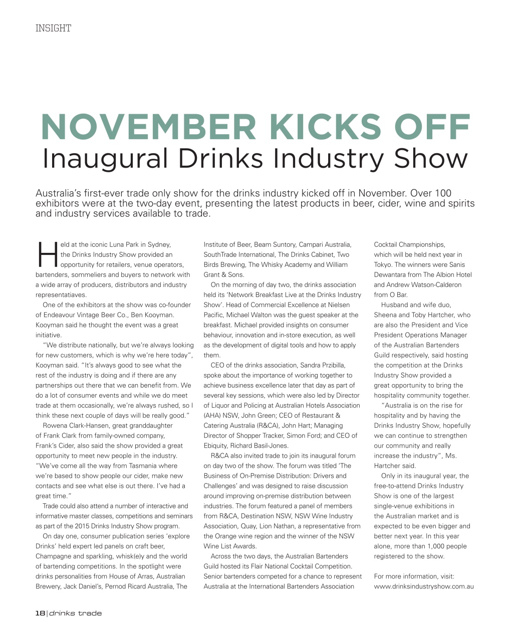 Drinks Trade Preview Pages