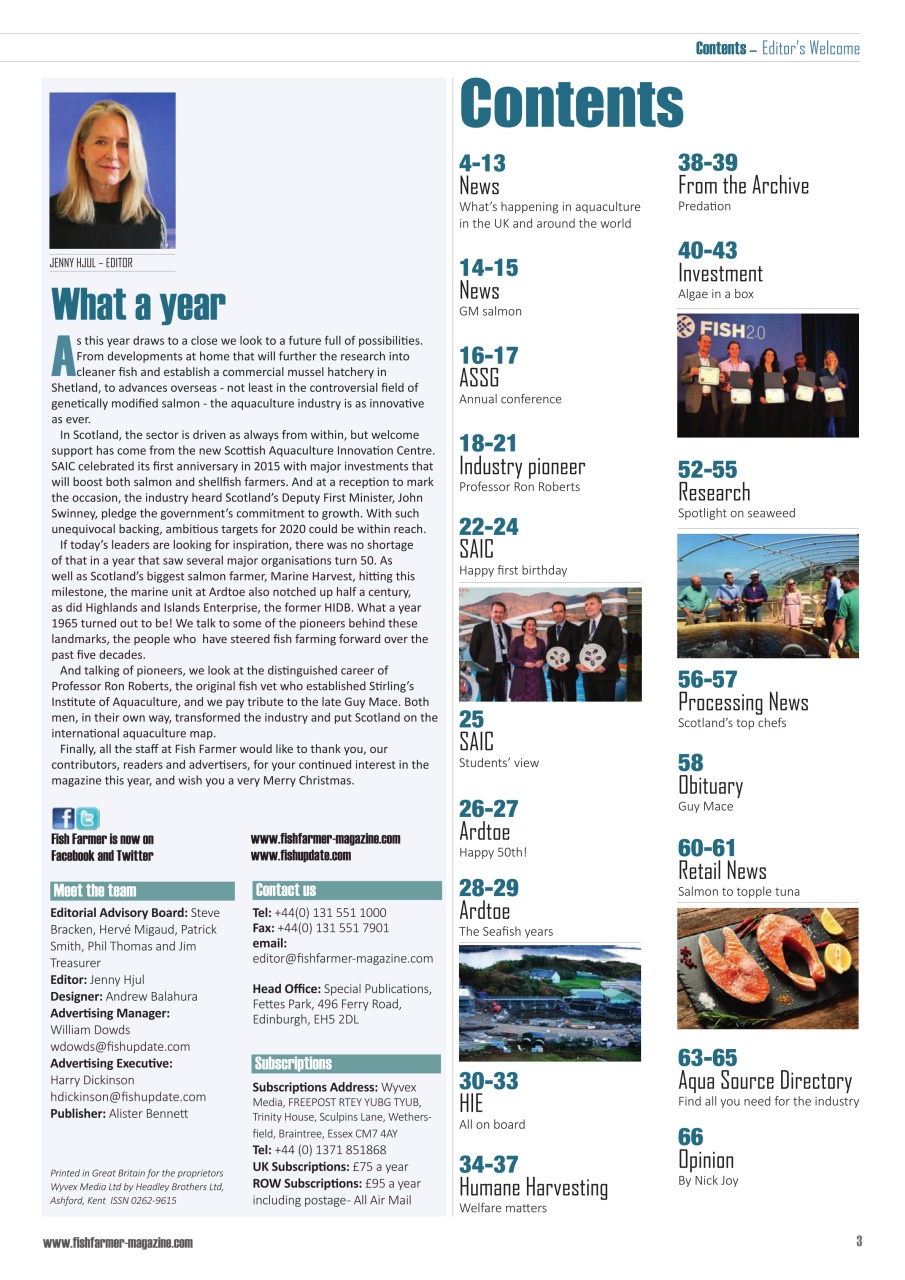 Fish Farmer Magazine Preview Pages