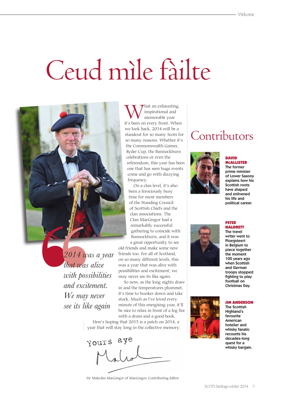 Scots Heritage Magazine Preview Pages