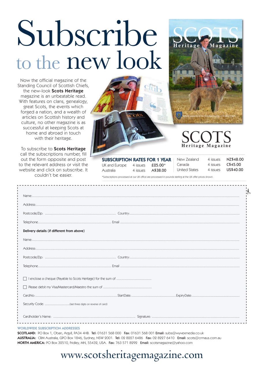 Scots Heritage Magazine Preview Pages