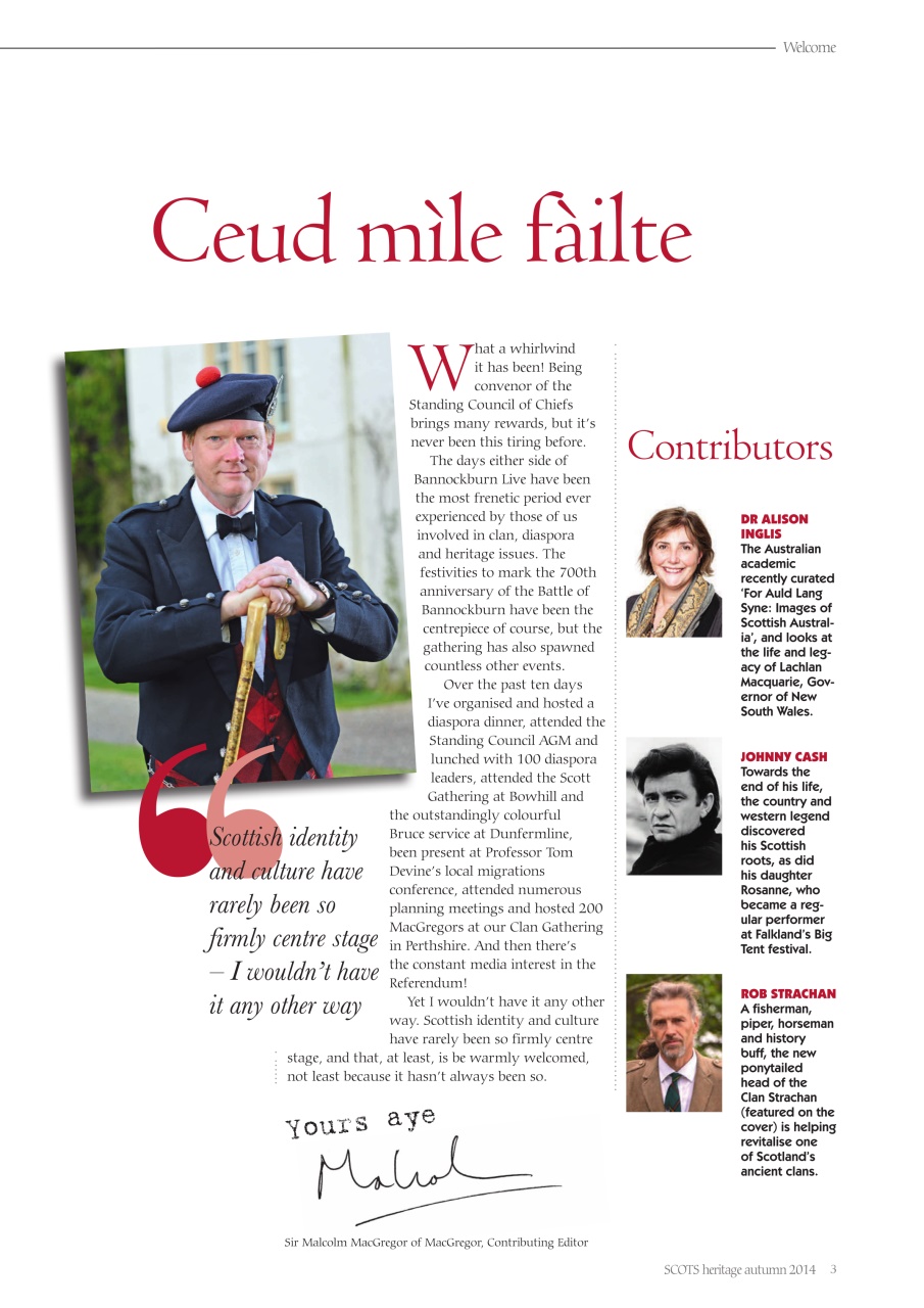 Scots Heritage Magazine Preview Pages