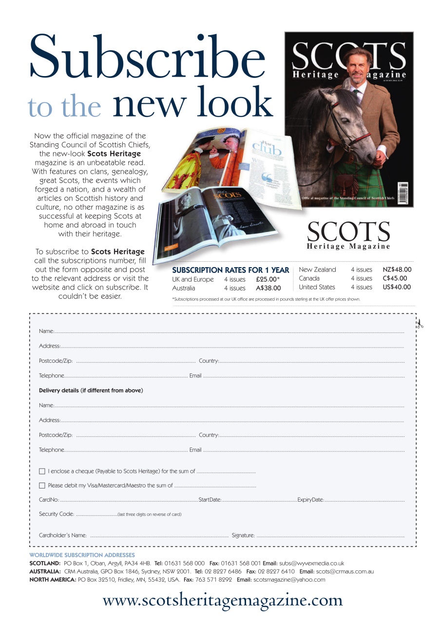 Scots Heritage Magazine Preview Pages