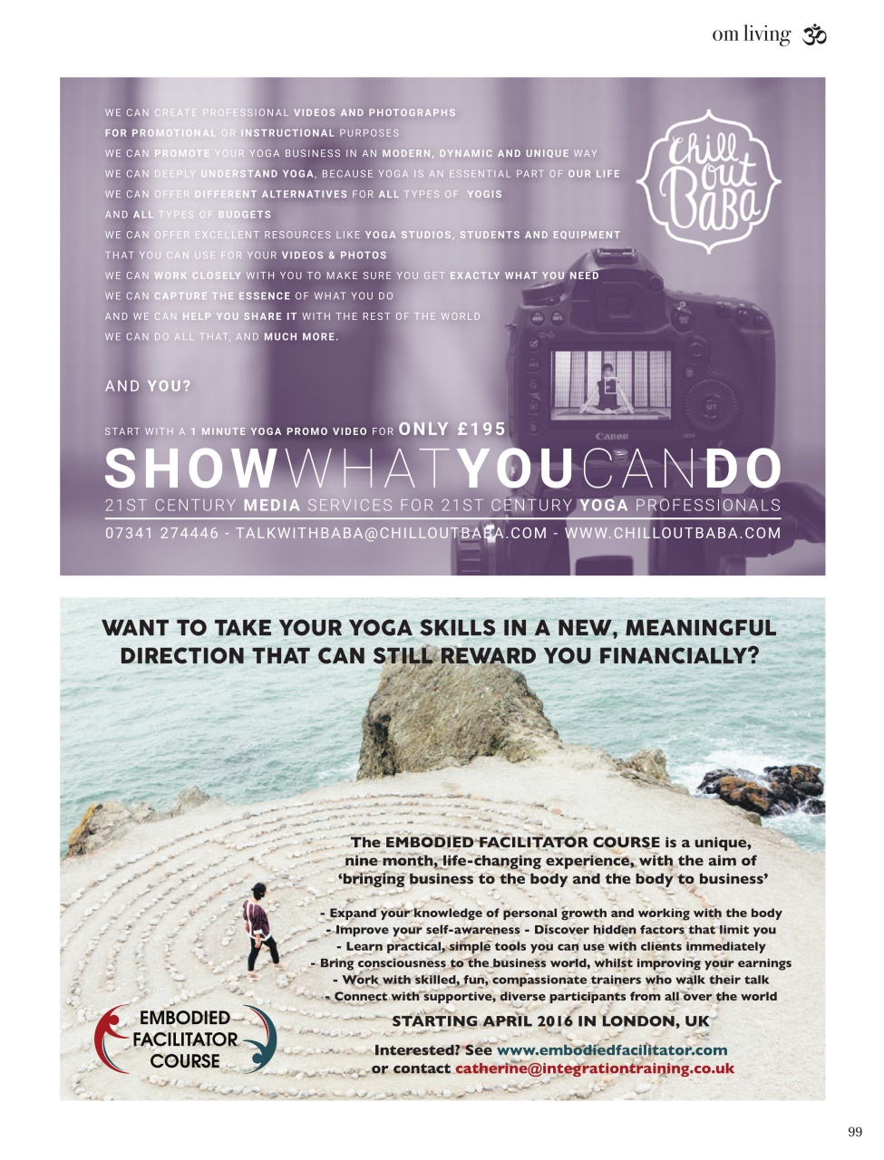 OM Yoga Magazine Preview Pages