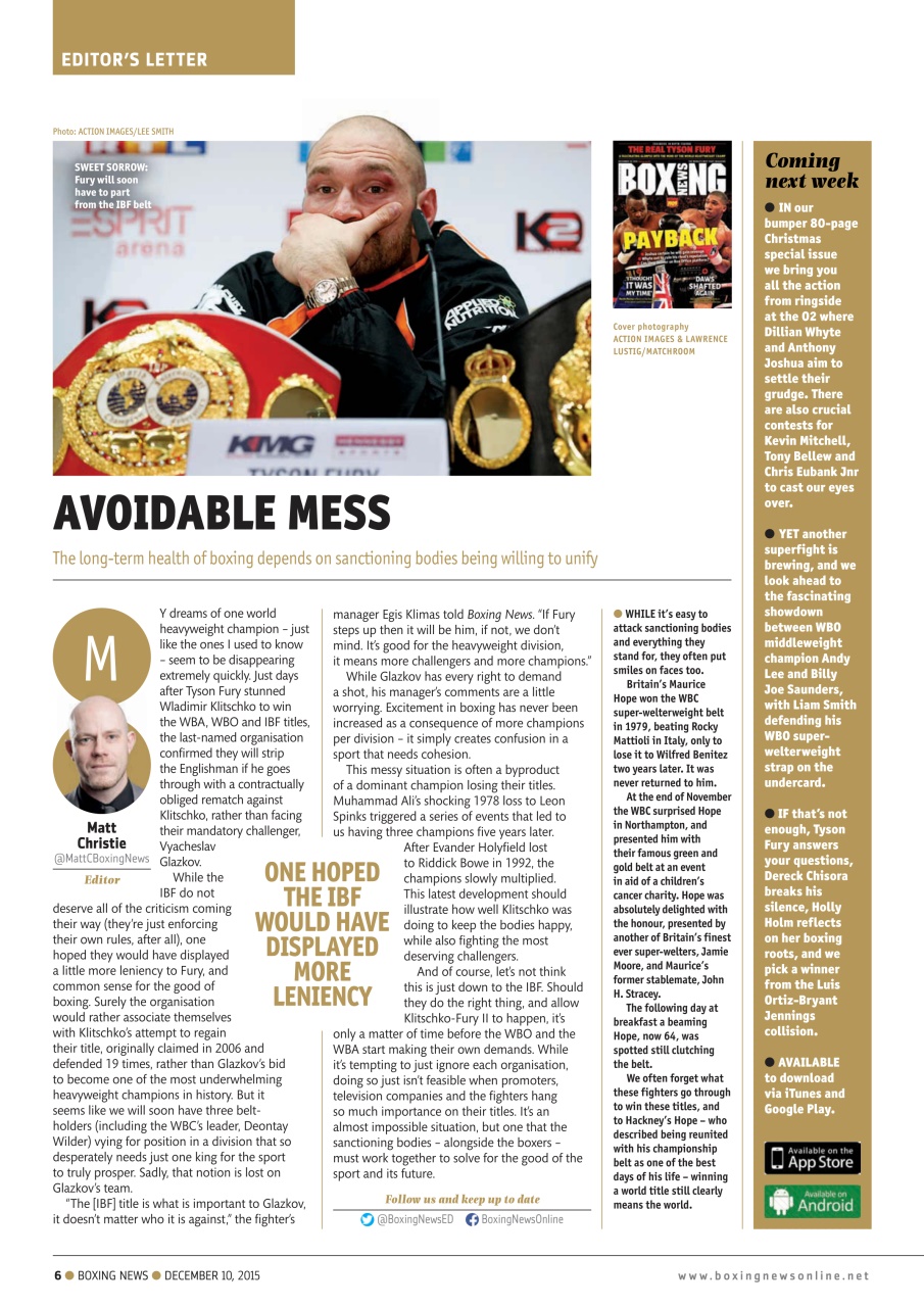 Boxing News Preview Pages