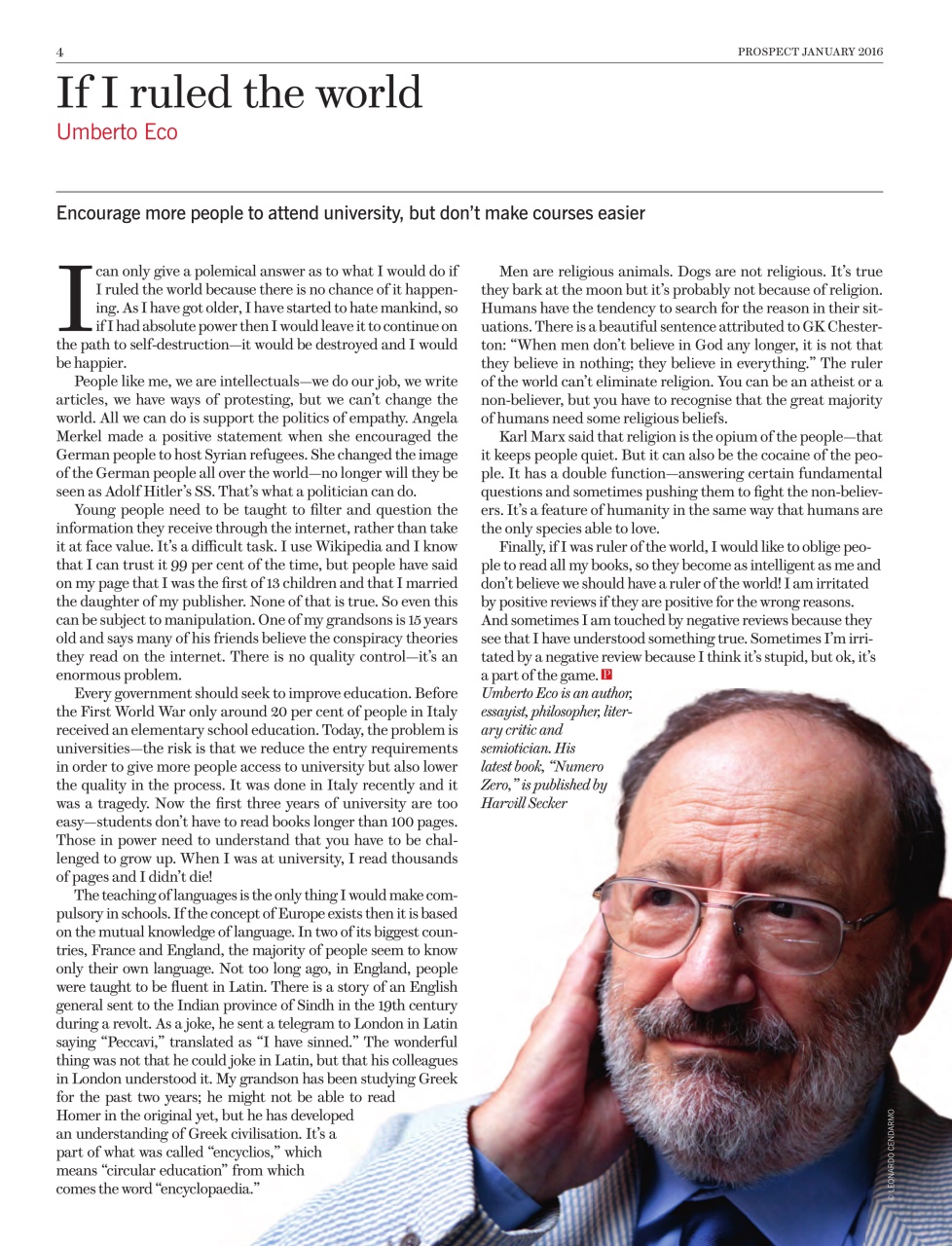 Prospect Magazine Preview Pages