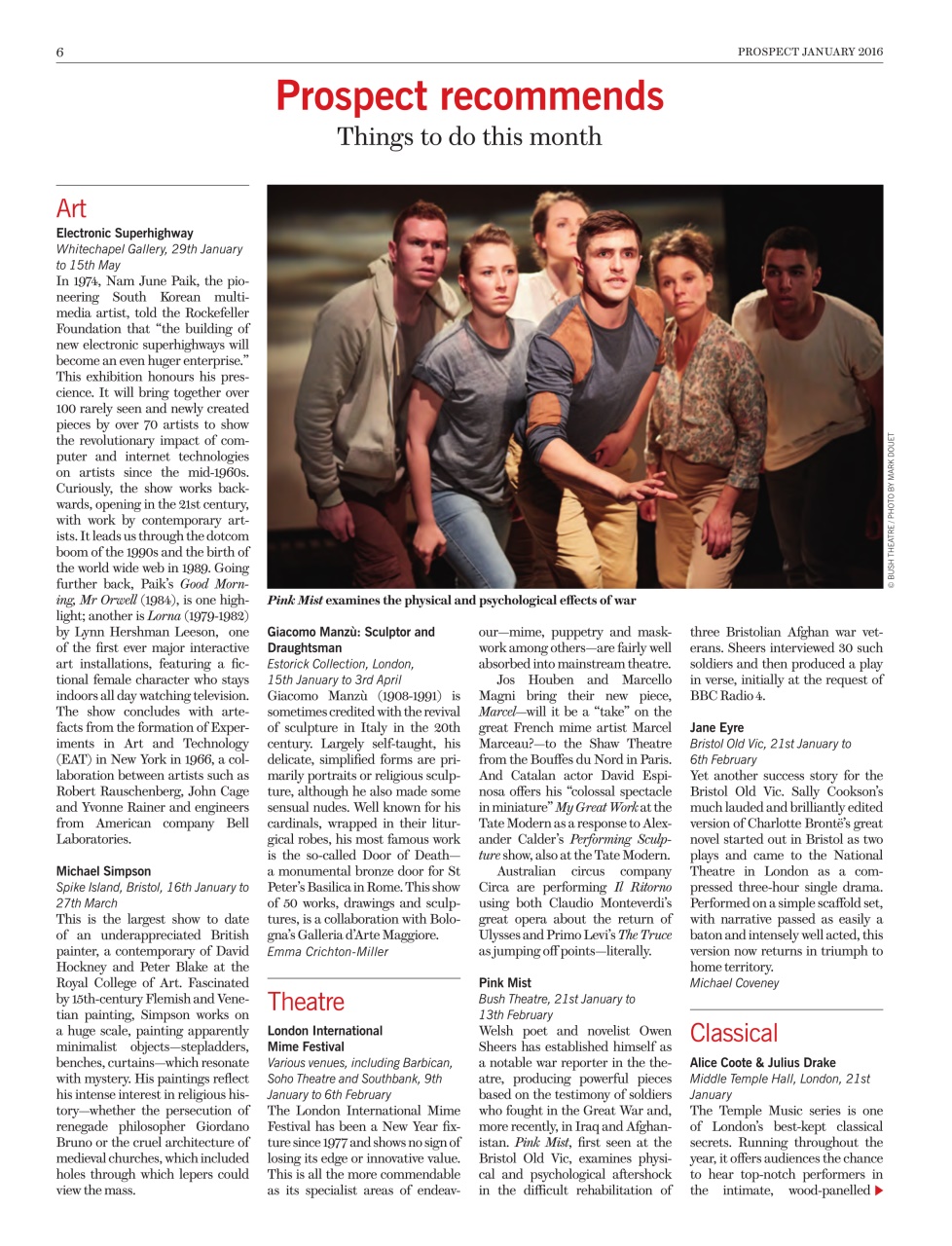 Prospect Magazine Preview Pages