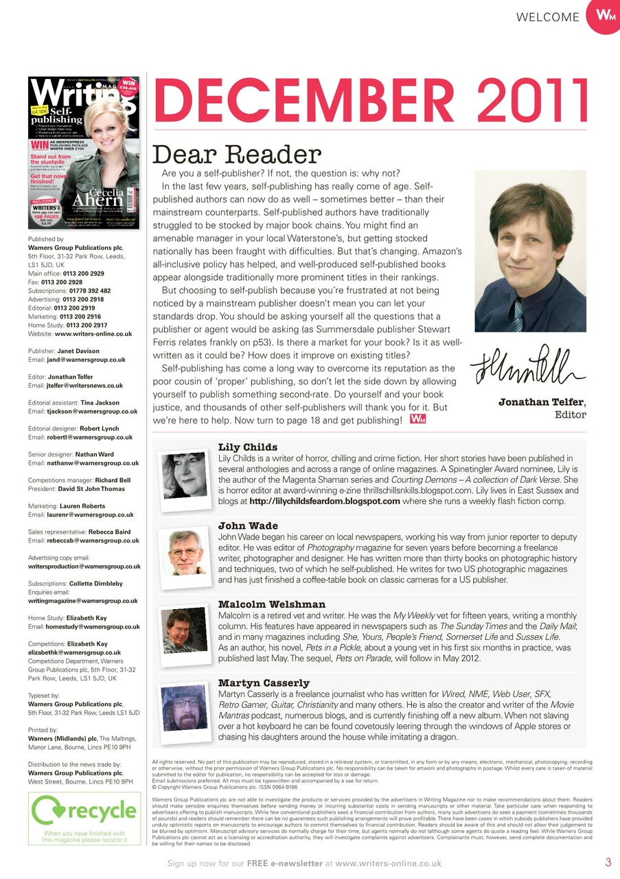 Writing Magazine Preview Pages