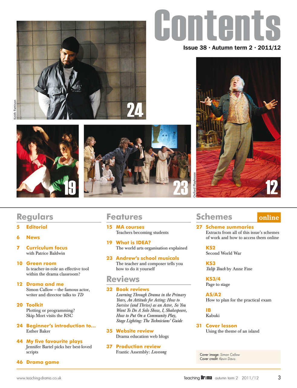 Drama and Theatre Preview Pages