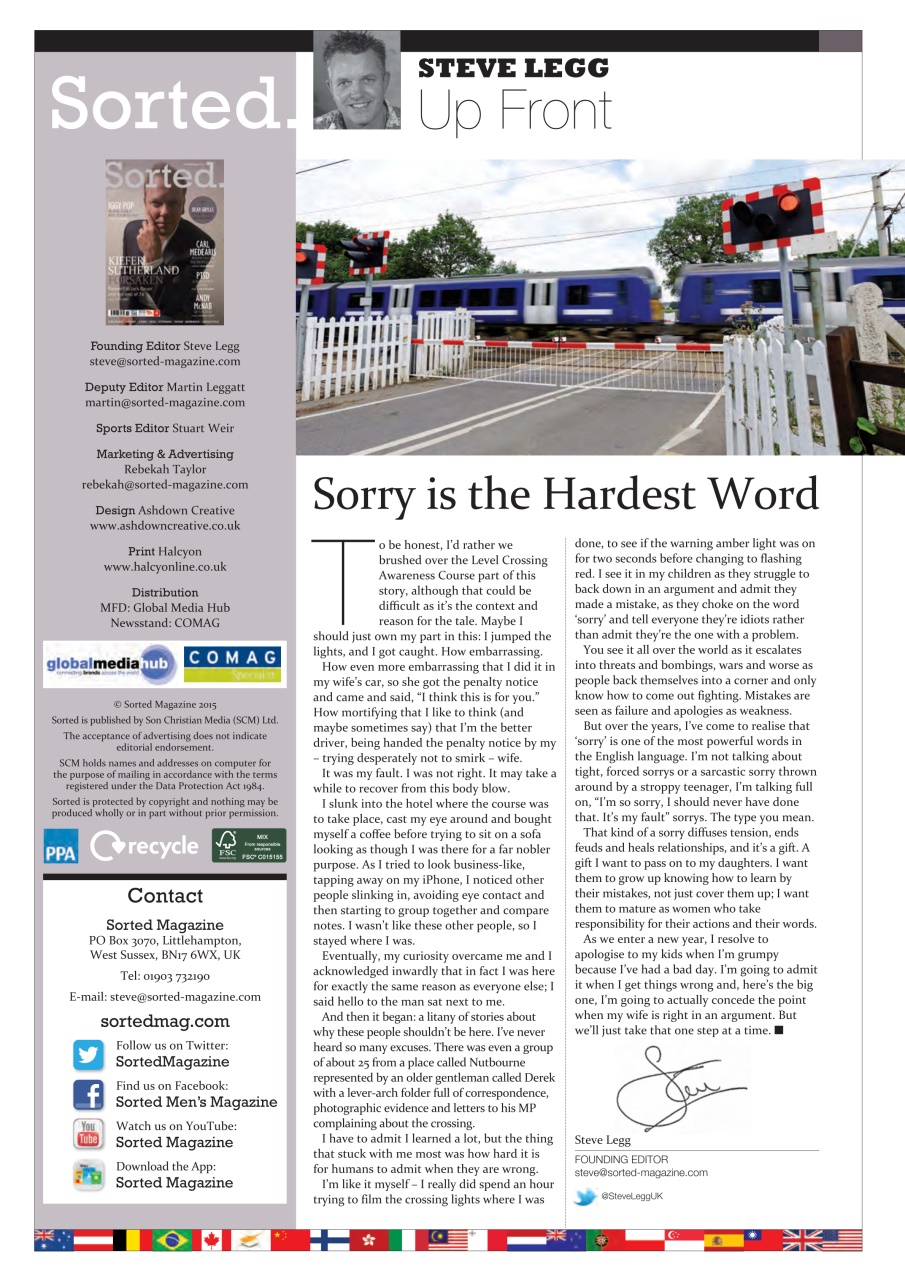 Sorted Magazine – The men's mag with morals Preview Pages