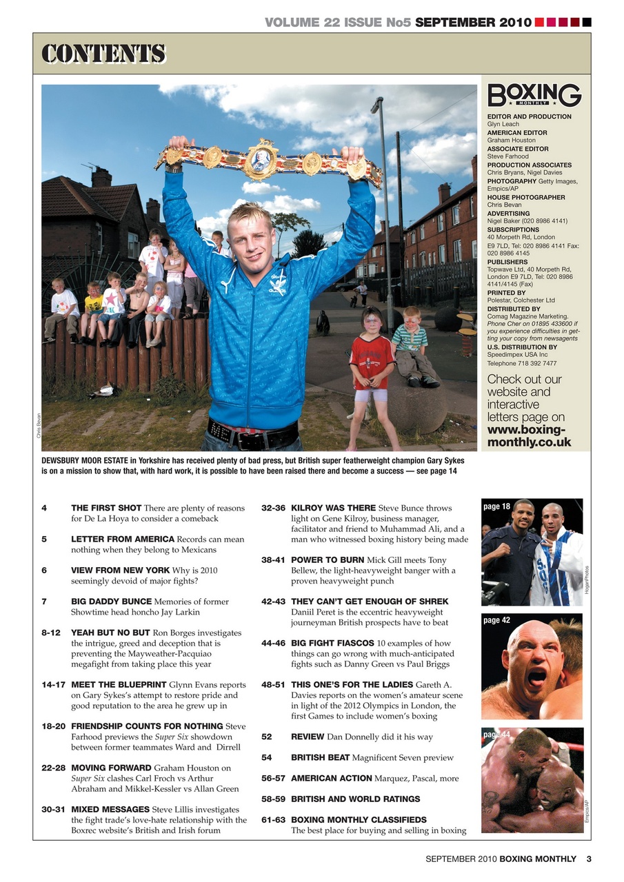 Boxing Monthly Preview Pages