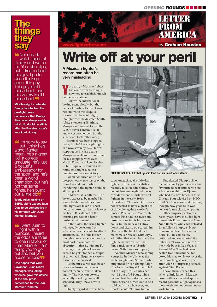 Boxing Monthly Preview Pages