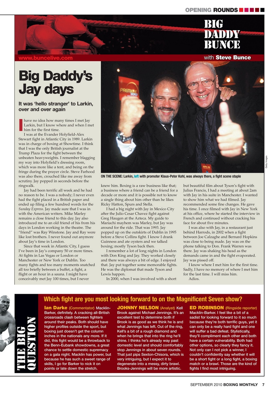Boxing Monthly Preview Pages