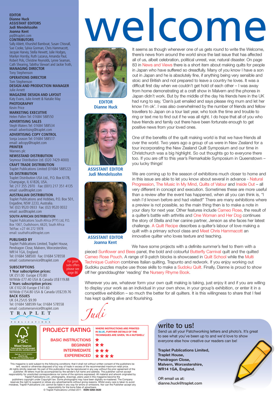 Patchwork and Quilting Preview Pages