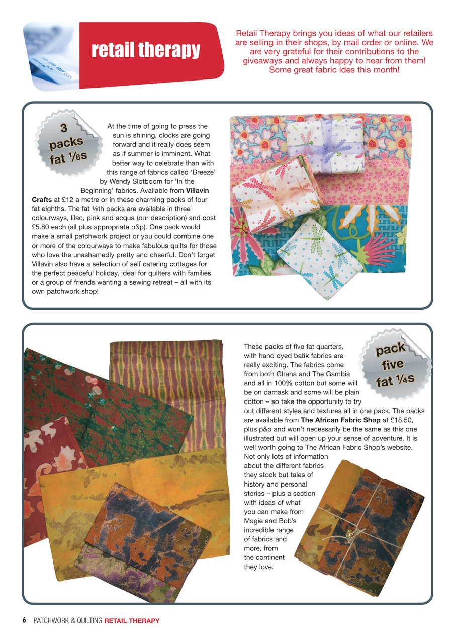 Patchwork and Quilting Preview Pages