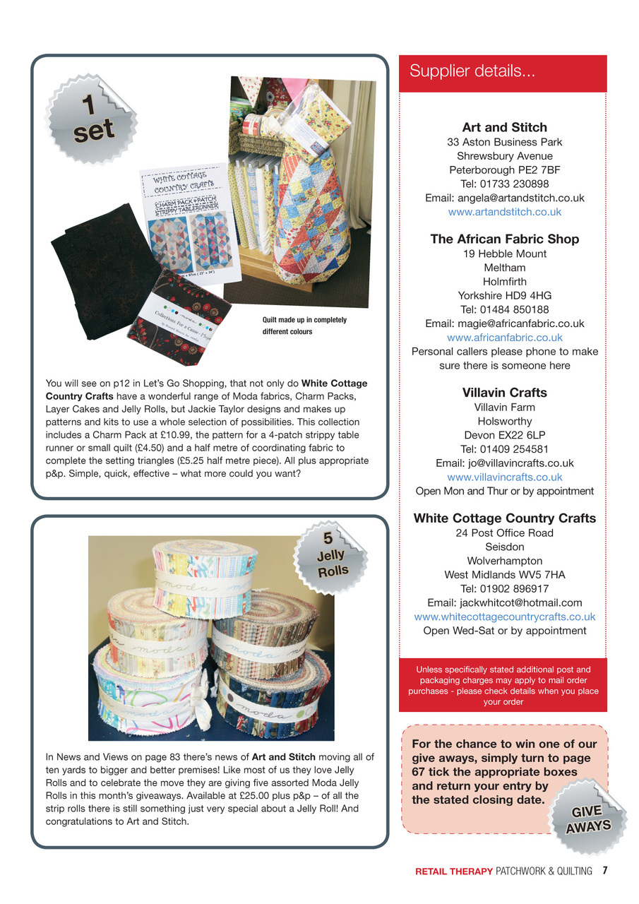 Patchwork and Quilting Preview Pages