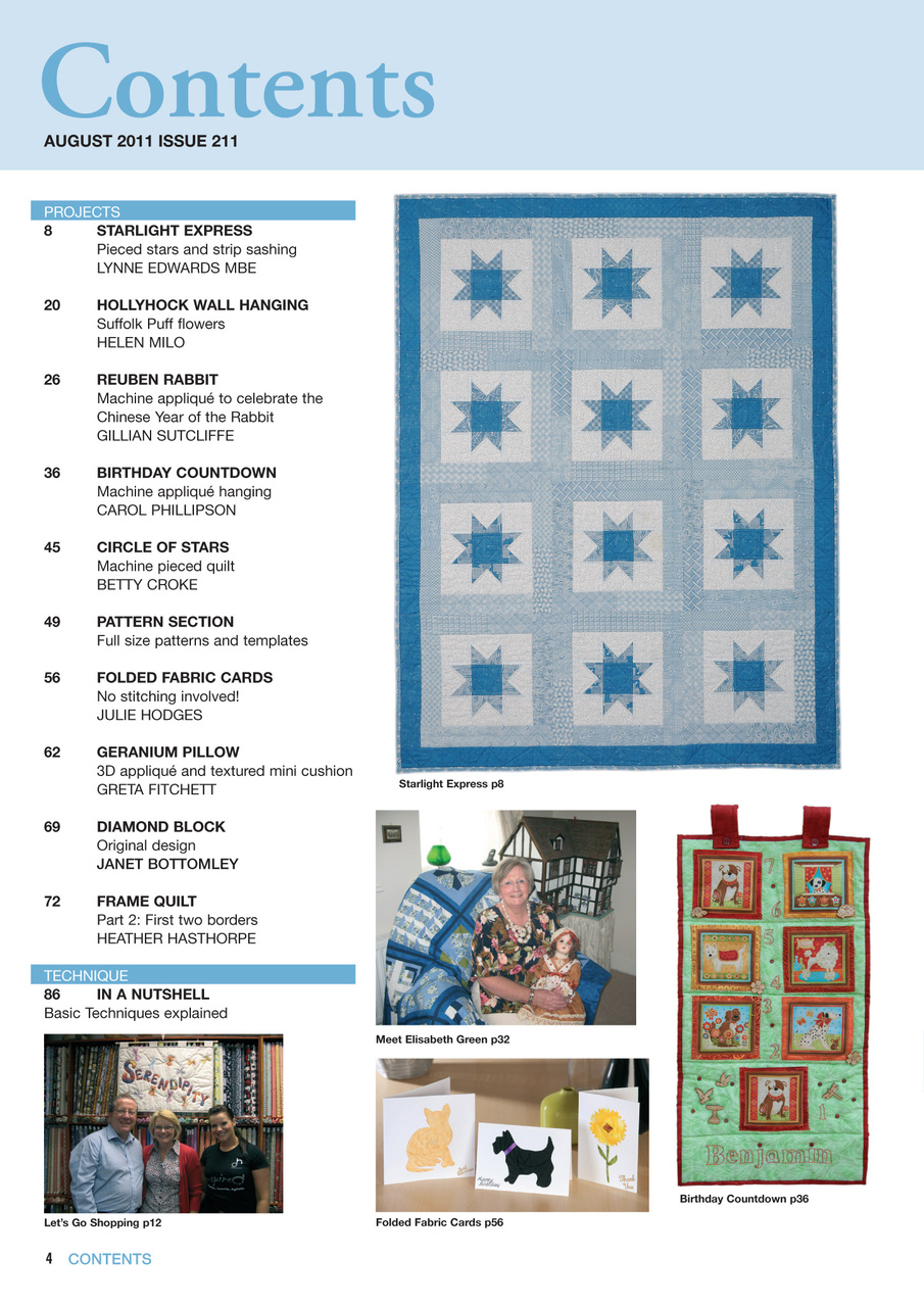 Patchwork and Quilting Preview Pages
