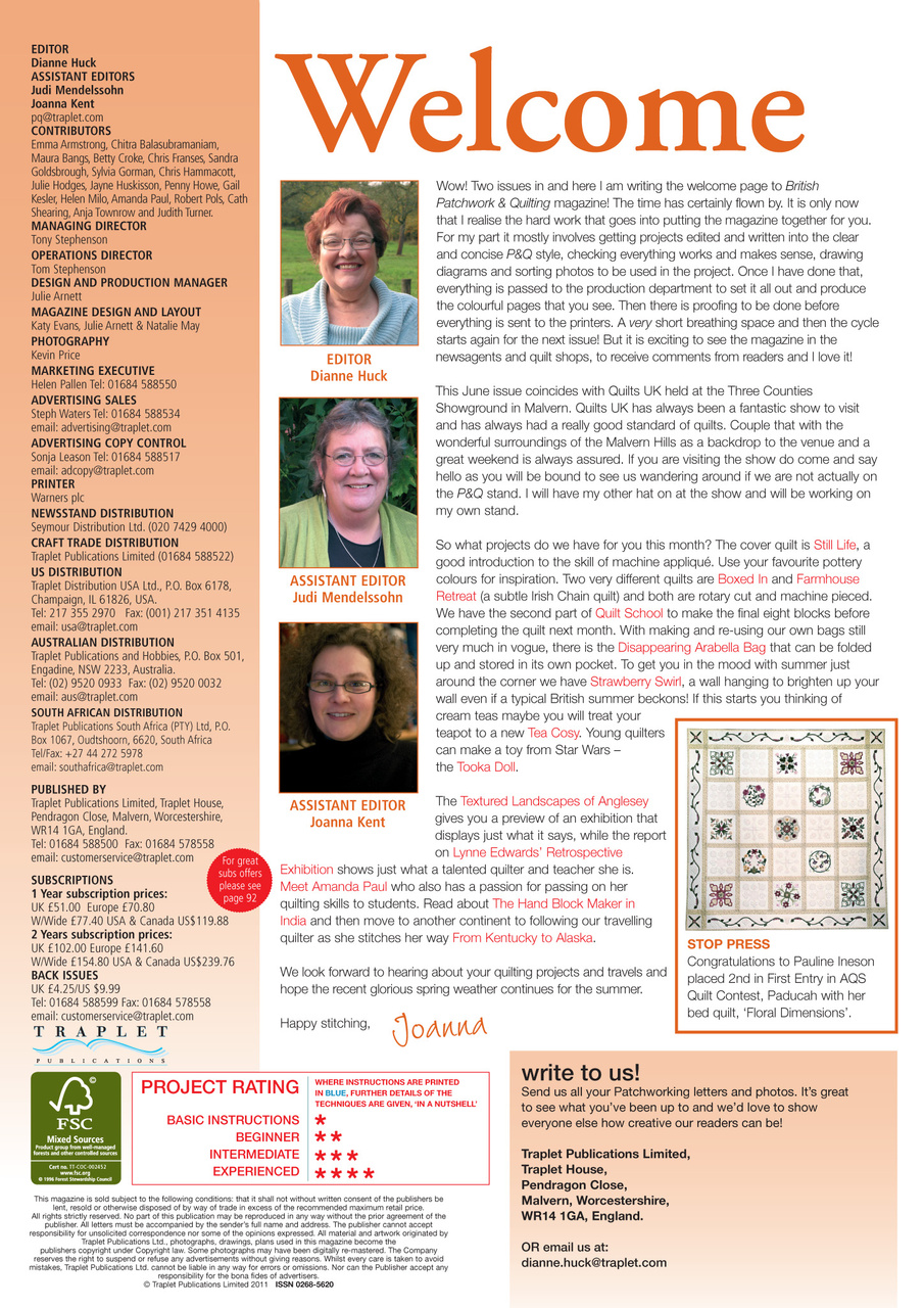 Patchwork and Quilting Preview Pages