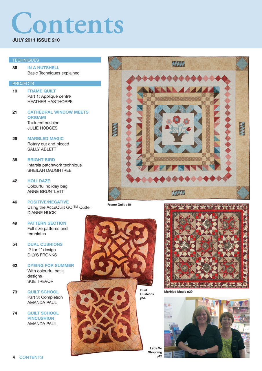 Patchwork and Quilting Preview Pages