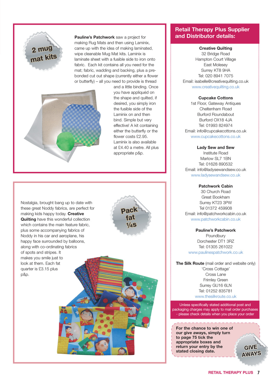 Patchwork and Quilting Preview Pages