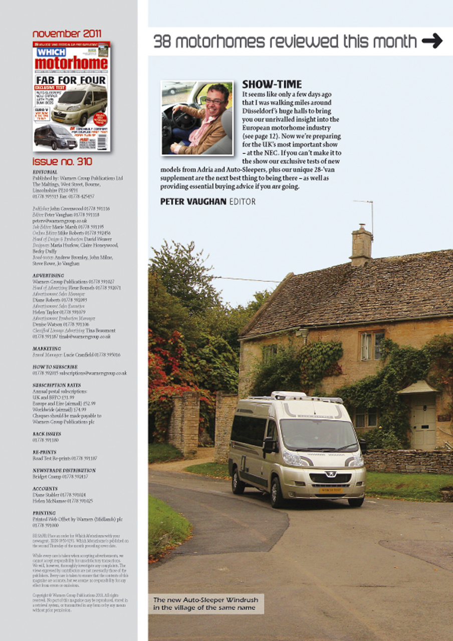 What Motorhome magazine Preview Pages