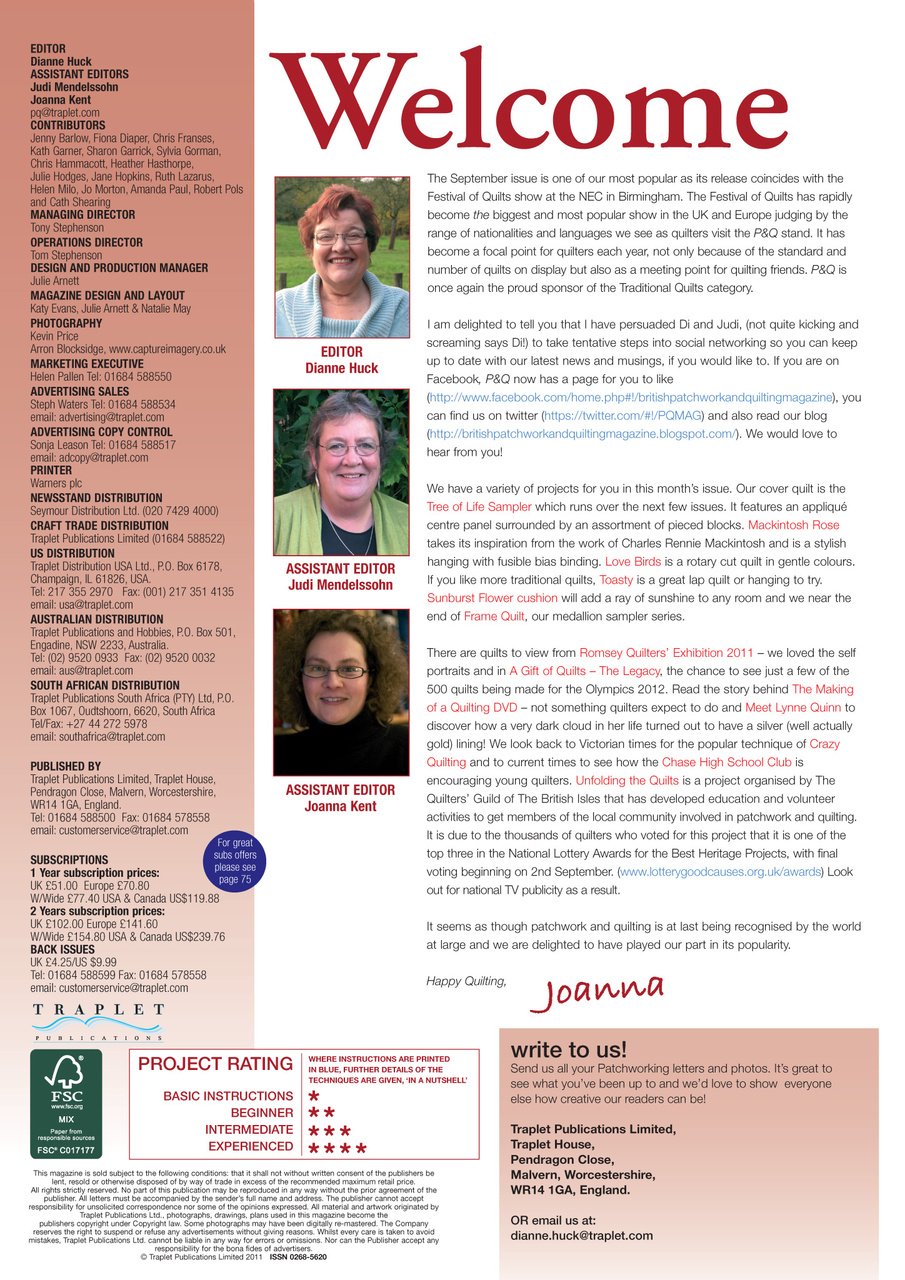 Patchwork and Quilting Preview Pages