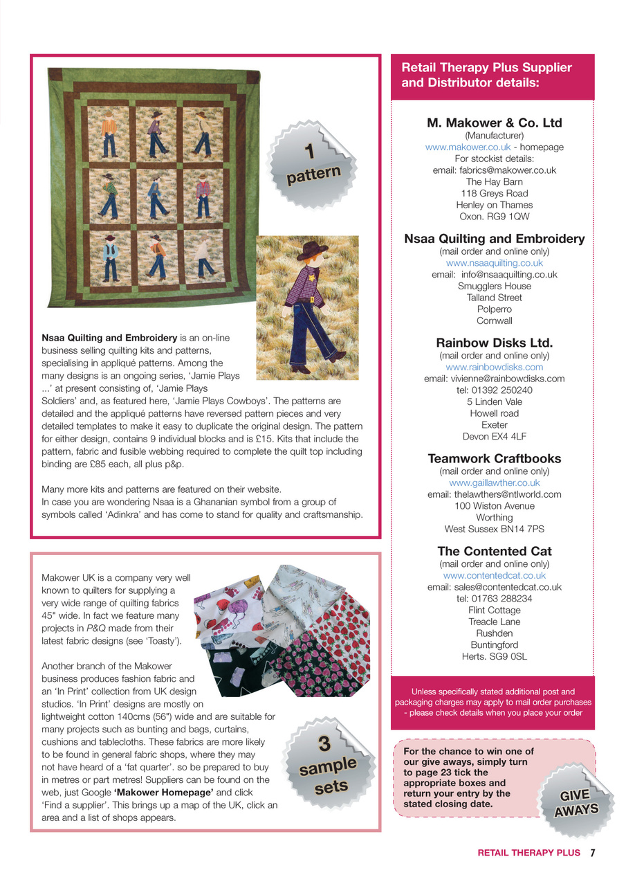 Patchwork and Quilting Preview Pages