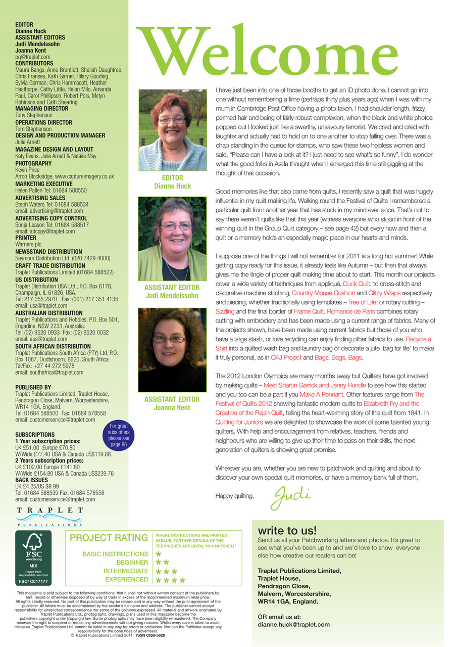 Patchwork and Quilting Preview Pages